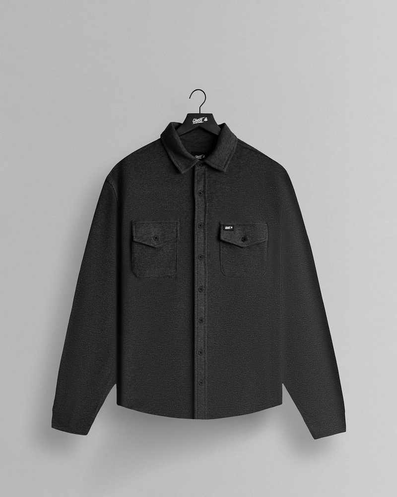 GHOST® CORE LONG SLEEVE BUTTON DOWN | HEATHER BLACK