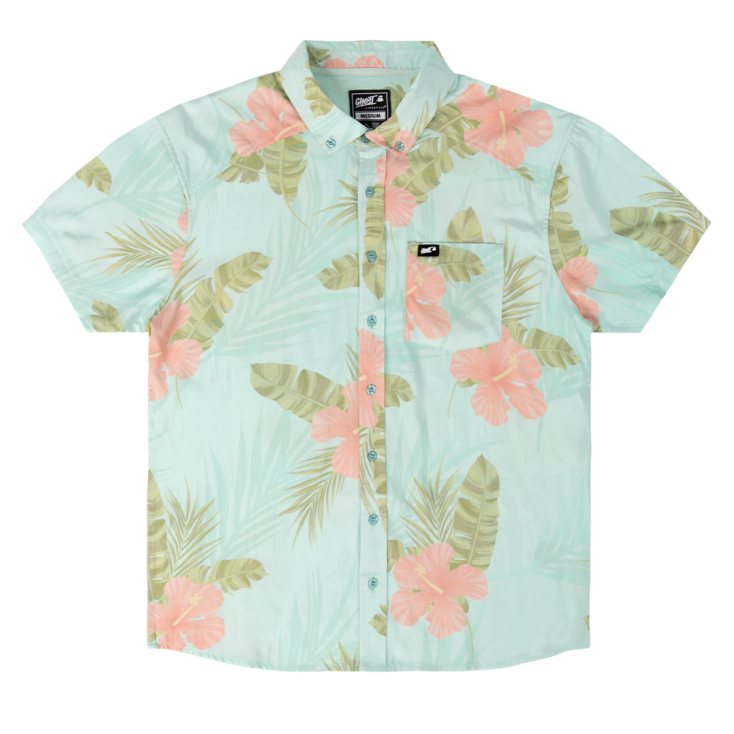 GHOST® FLORAL SHIRT | TEAL